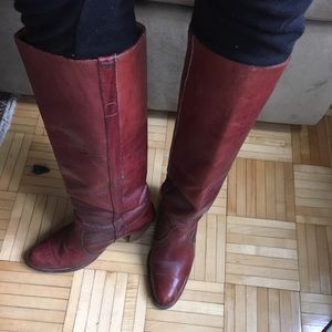 Frye leather boots.